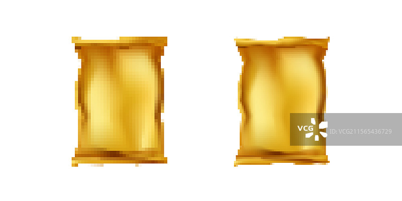 两个闪亮的金色奖牌丝带图标图片素材