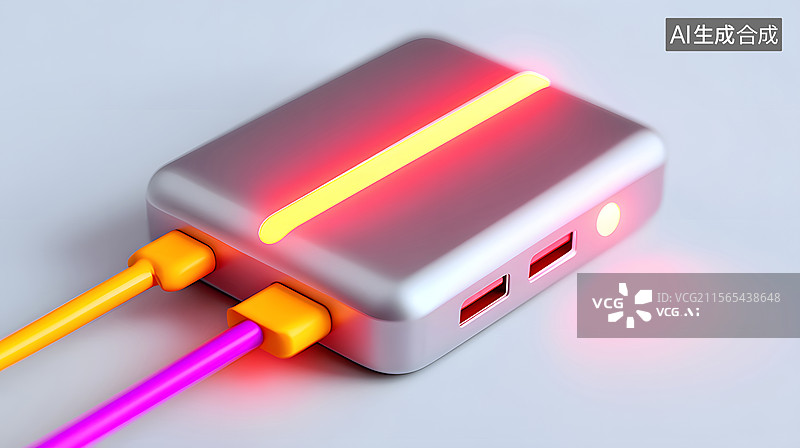 【AI数字艺术】手机充电宝的电源连接设备图片素材