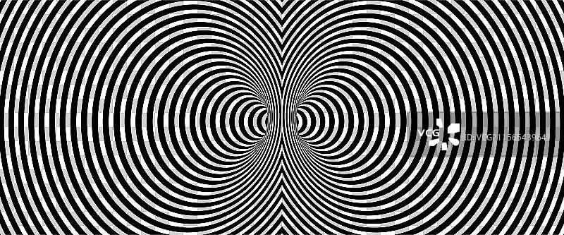 光学艺术抽象催眠扭曲线条横幅图片素材