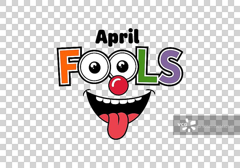 愚人节概念与卡通面孔图片素材