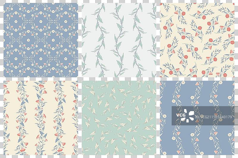 不同的无缝图案集合图片素材