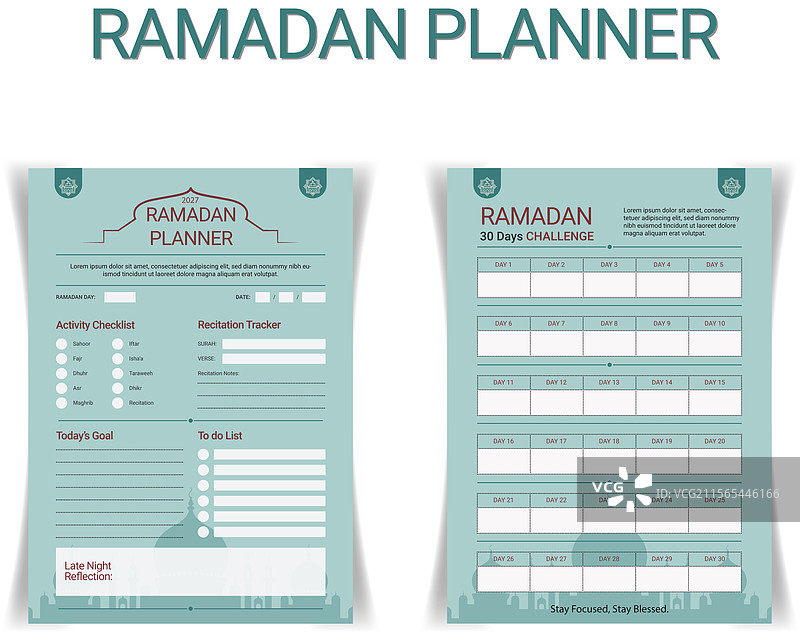 斋月计划食谱笔记本图片素材
