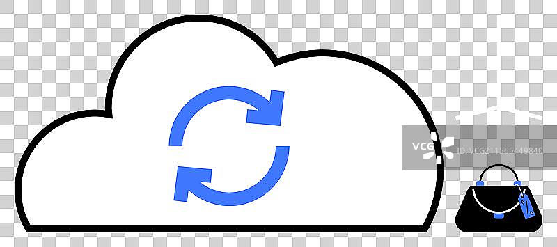 云同步和数据连接图片素材