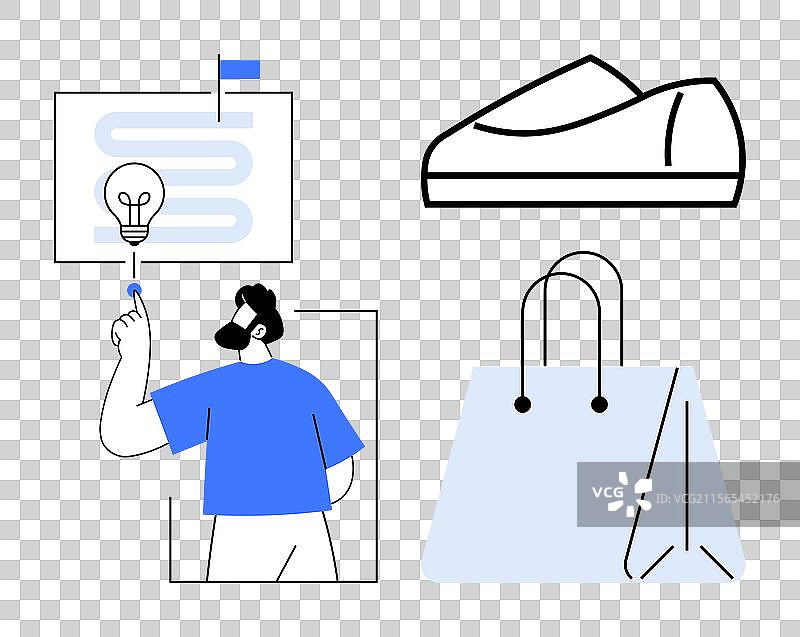 创新的购物体验与创意鞋子图片素材