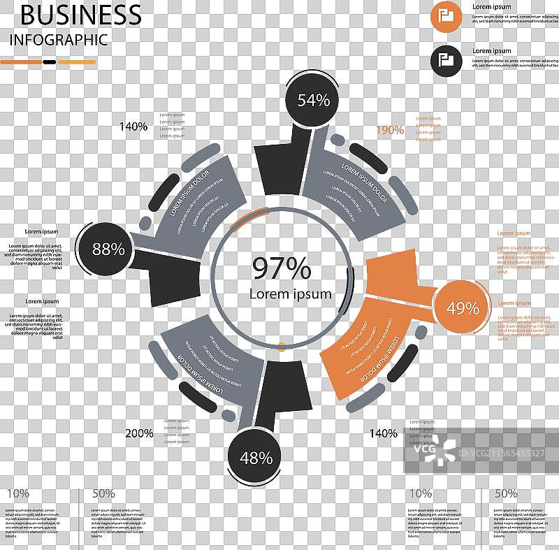 创意商业信息图表模板图片素材