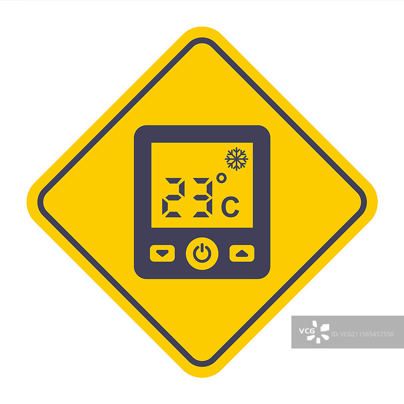 数字现代温控器用于监测房间温度图片素材