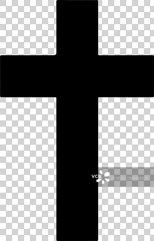 基督教十字架剪影图标设计图片素材