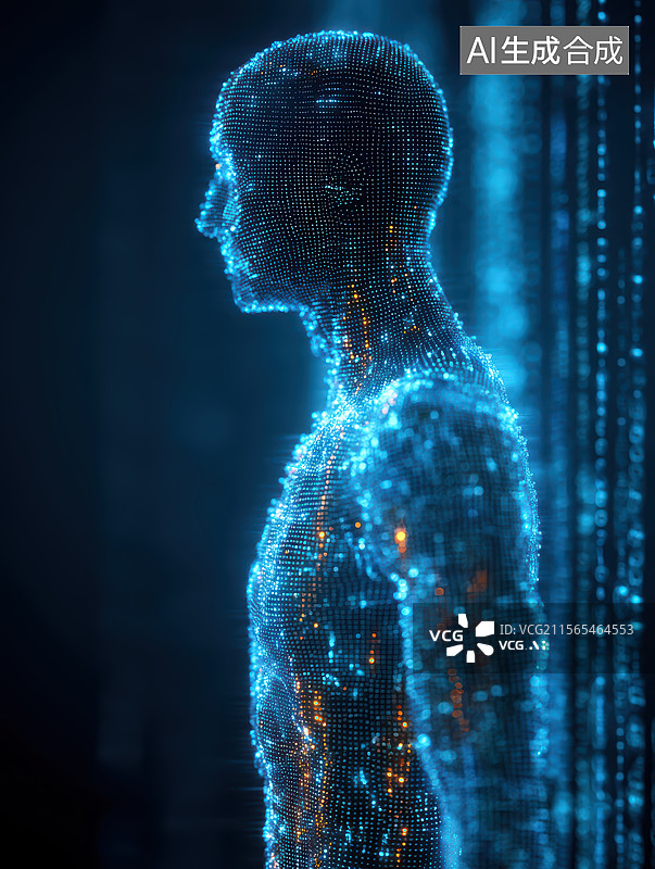 【AI数字艺术】互联网商务金融，AI人工智能数字机器人科技背景图片素材
