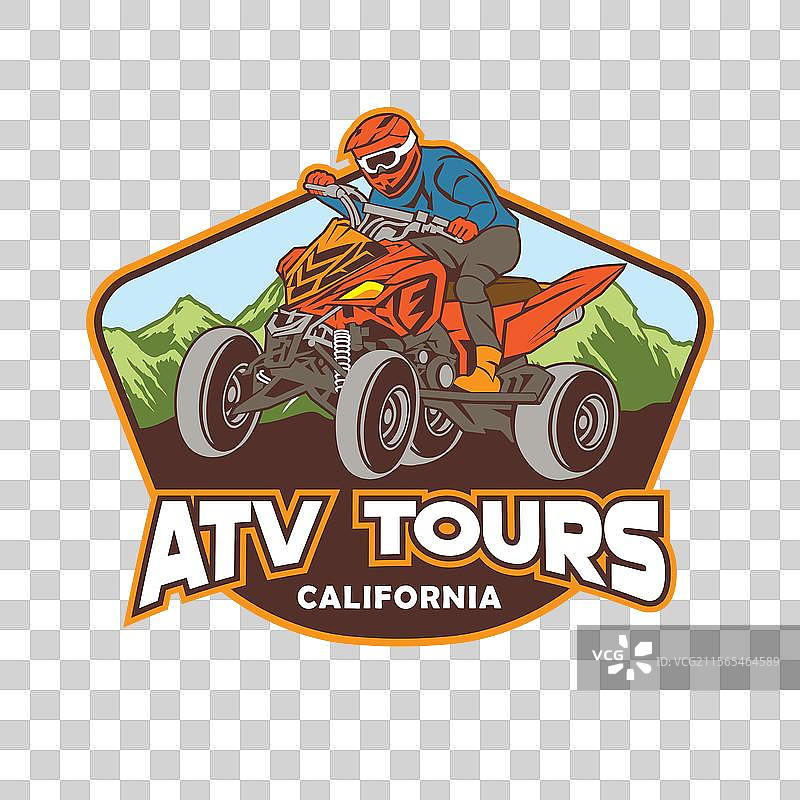 全地形车冒险赛车标志设计图片素材