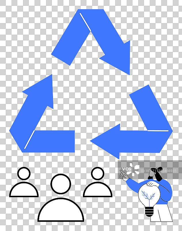 可持续创新团队合作与蓝色图片素材