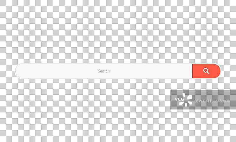 干净简约的搜索框，带有红色搜索图标图片素材