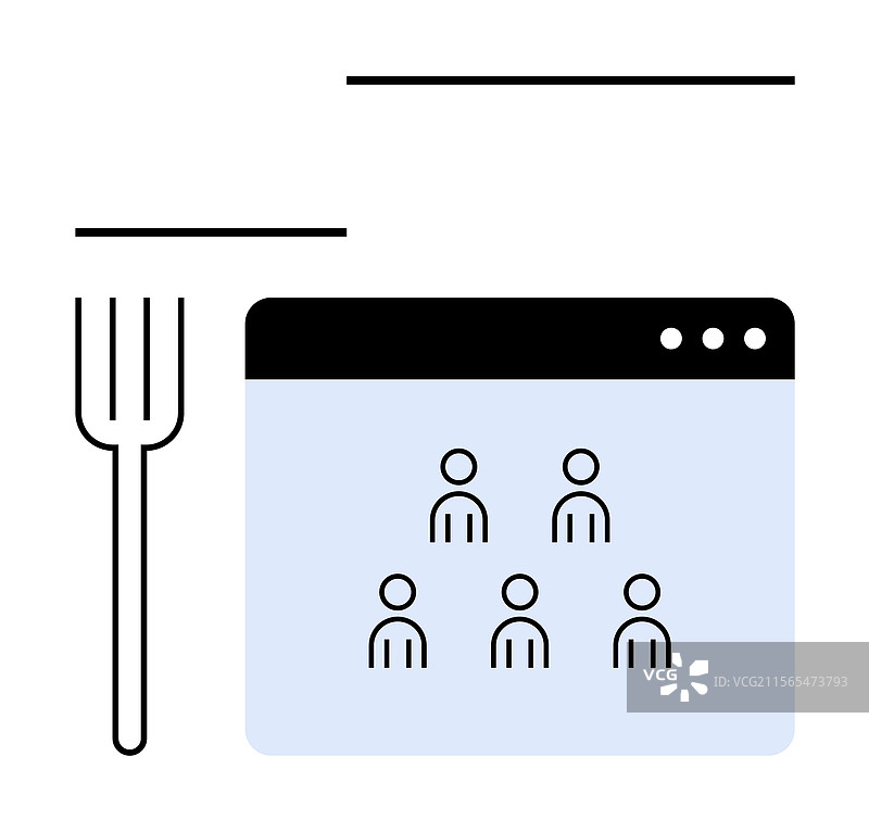 在线食品社区概念与网页界面图片素材