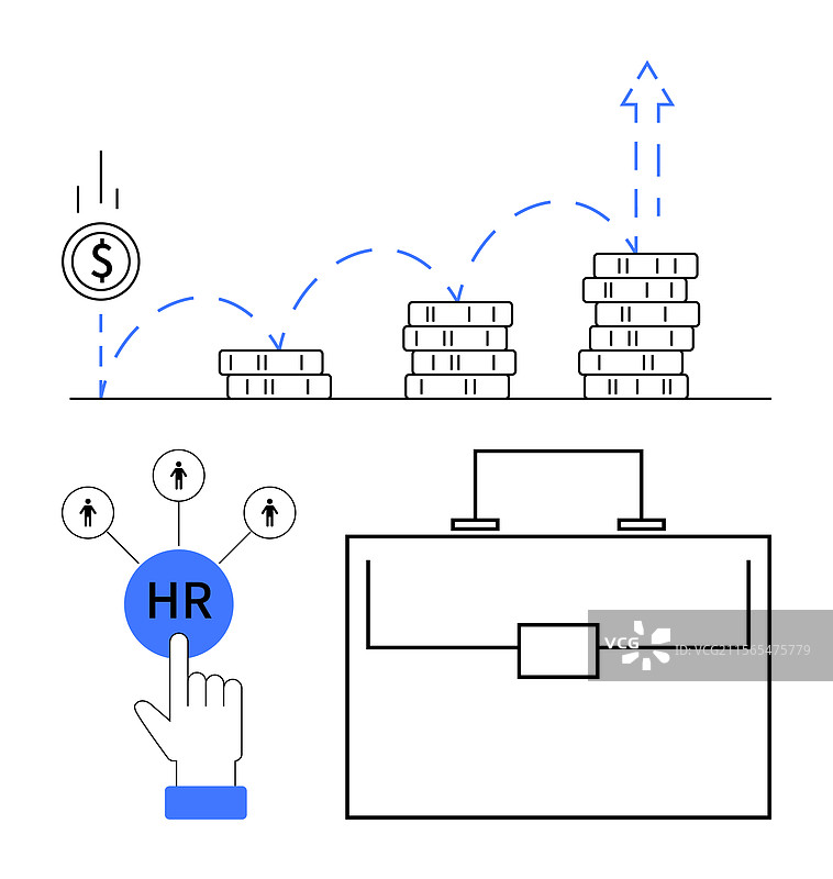 人力资源管理与职业发展表现为图片素材