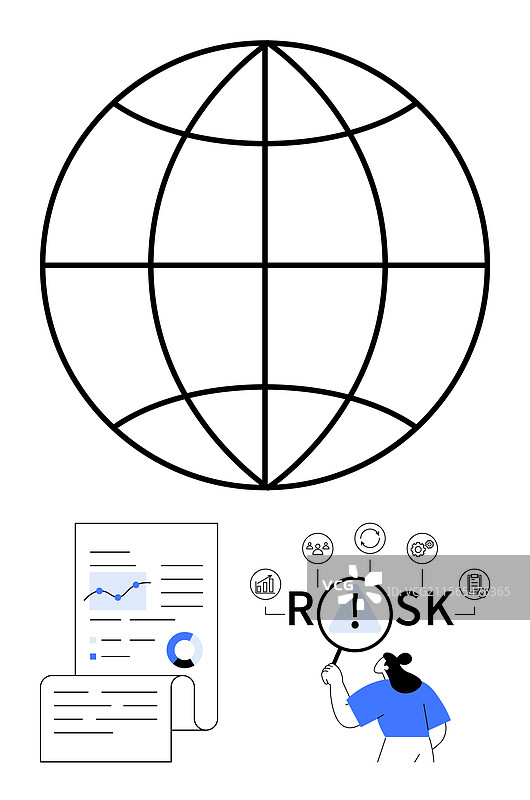 全球风险分析与数据审查图片素材