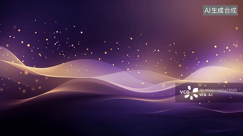 【AI数字艺术】星空紫色宇宙探索PPT模板商务科技背景图片素材