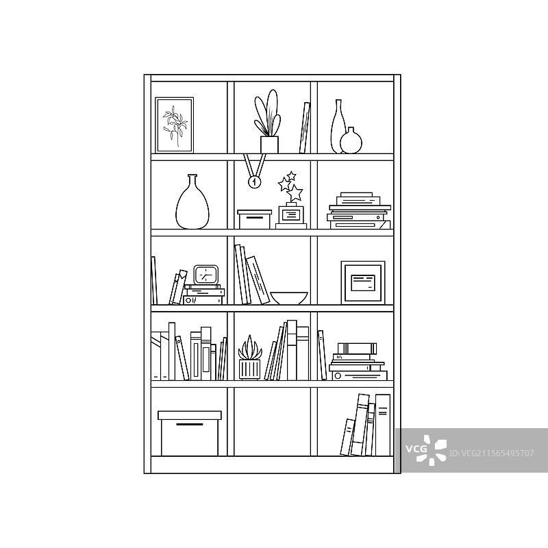 书架上的书图片素材