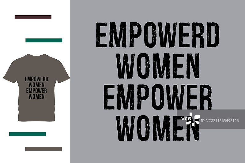 女性赋权T恤设计图片素材
