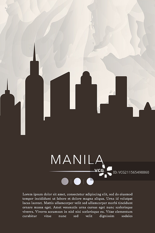 马尼拉城市网站展示模板图片素材