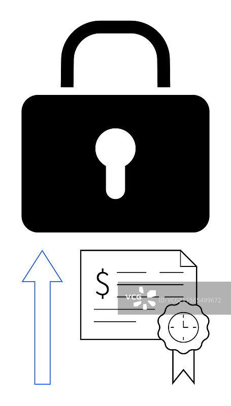 通过加密确保财务增长图片素材