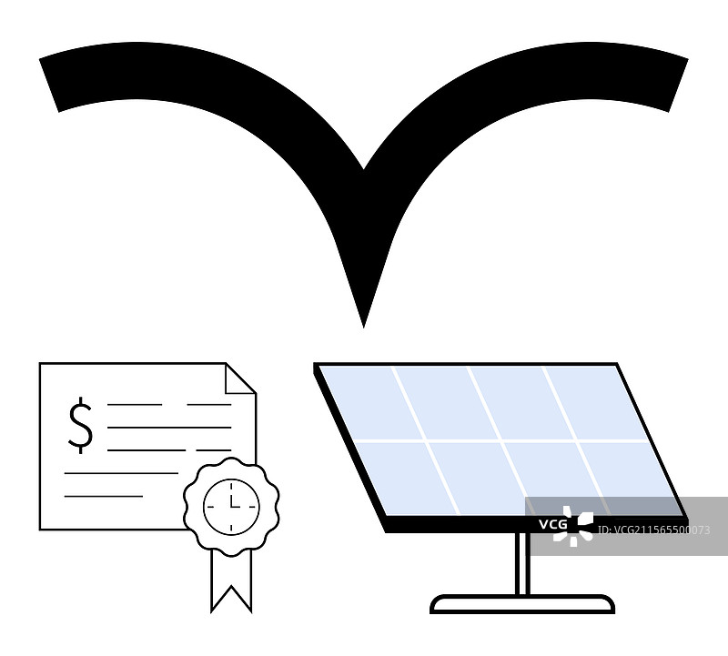太阳能投资与财务文件图片素材