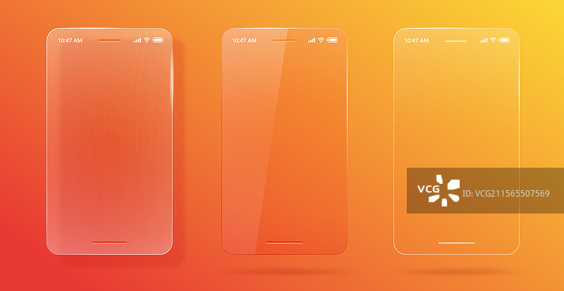 手机框架玻璃屏幕透明套装图片素材