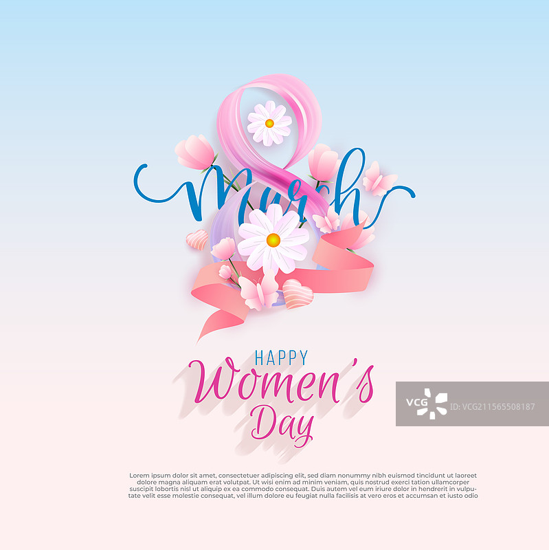 妇女节贺卡设计图片素材