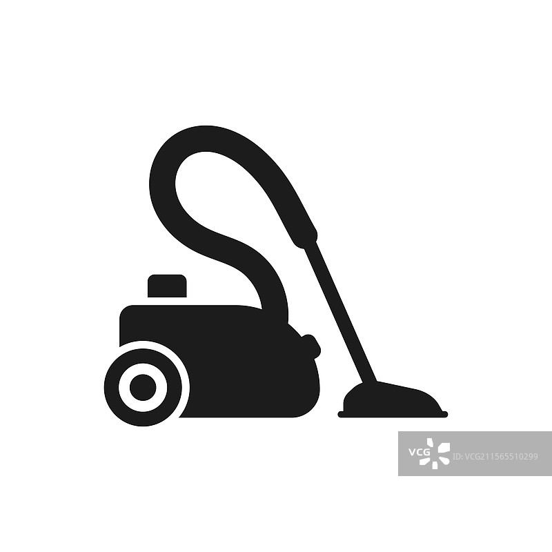 平面风格的吸尘器图标设备图片素材