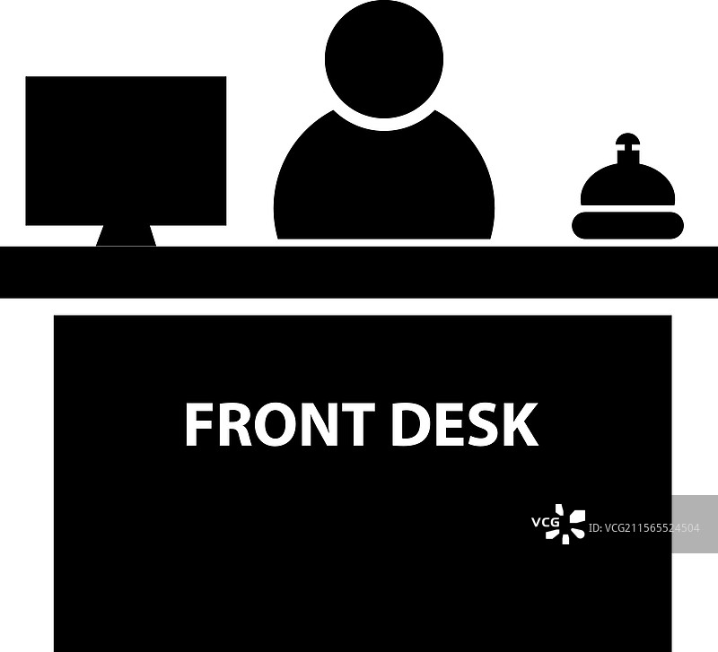 酒店前台图标 24小时服务标志图片素材