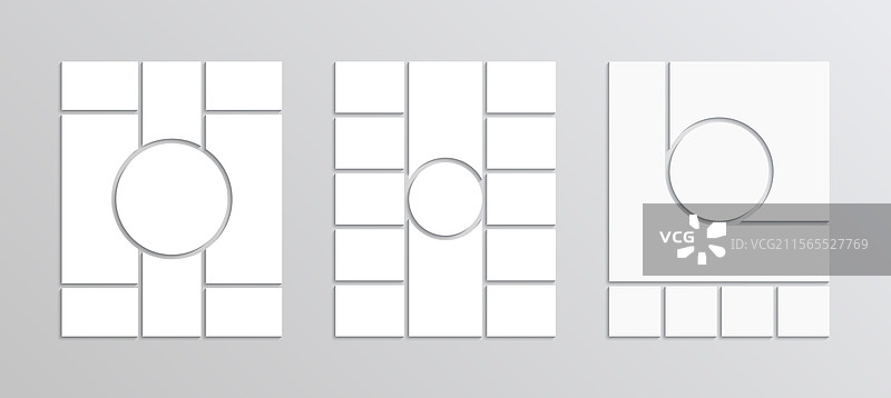 照片情绪板模板拼贴网格马赛克图片素材