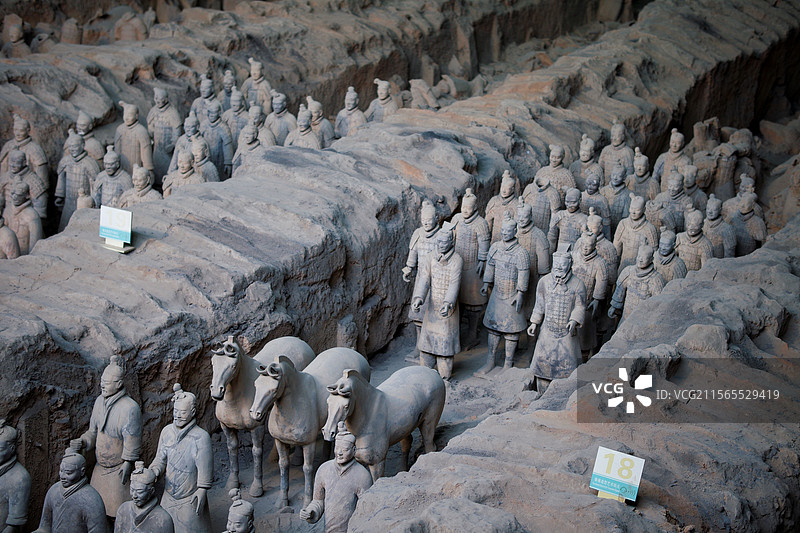 西安秦始皇陵兵马俑图片素材