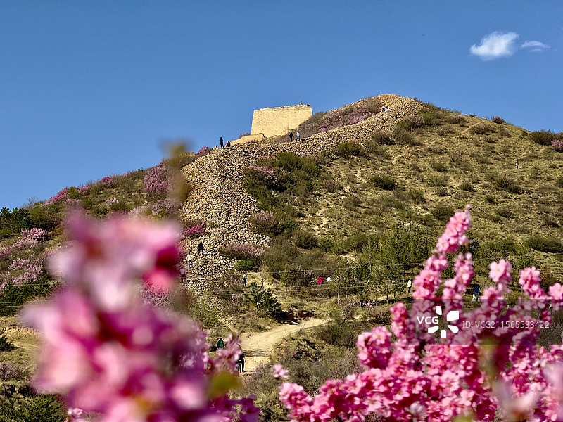 春染长城图片素材