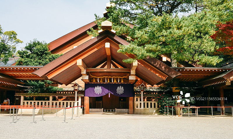 日本名古屋热田神宫神社风景图片素材