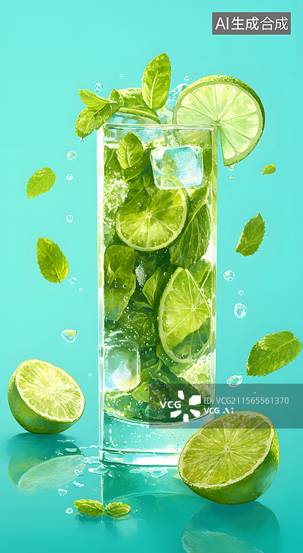 【AI数字艺术】柠檬水 柠檬图片素材