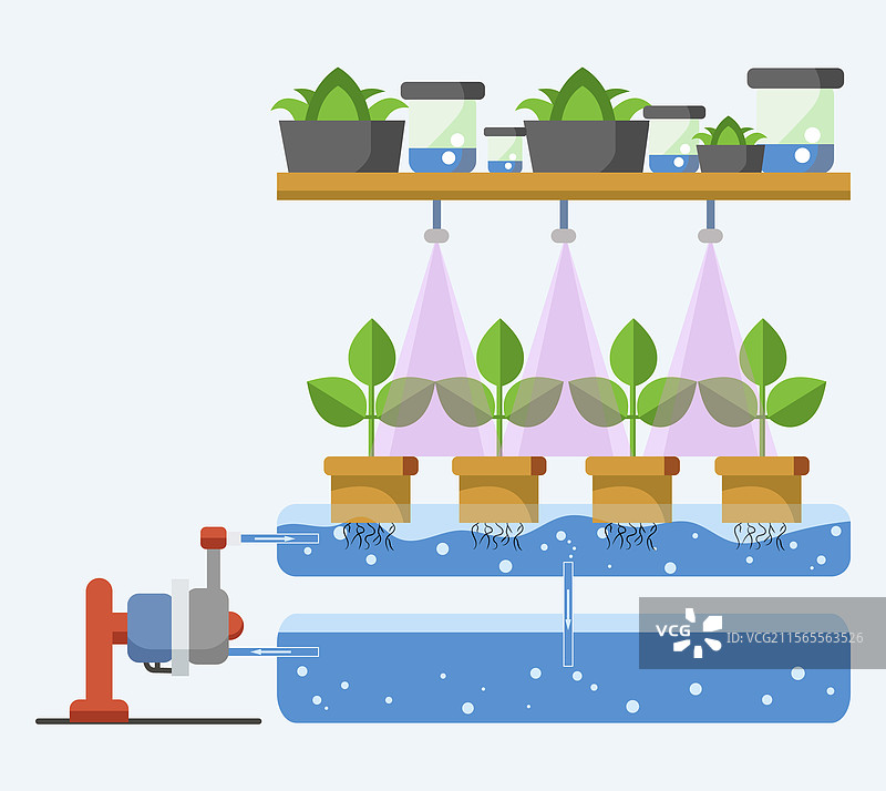 垂直农业水培的示意图图片素材