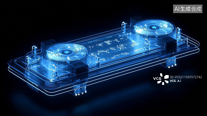 【AI数字艺术】科技电子抽象背景图片素材