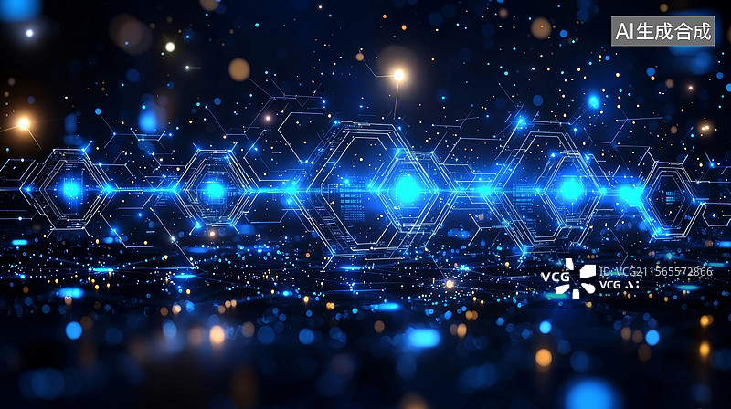 【AI数字艺术】科技电子抽象背景图片素材