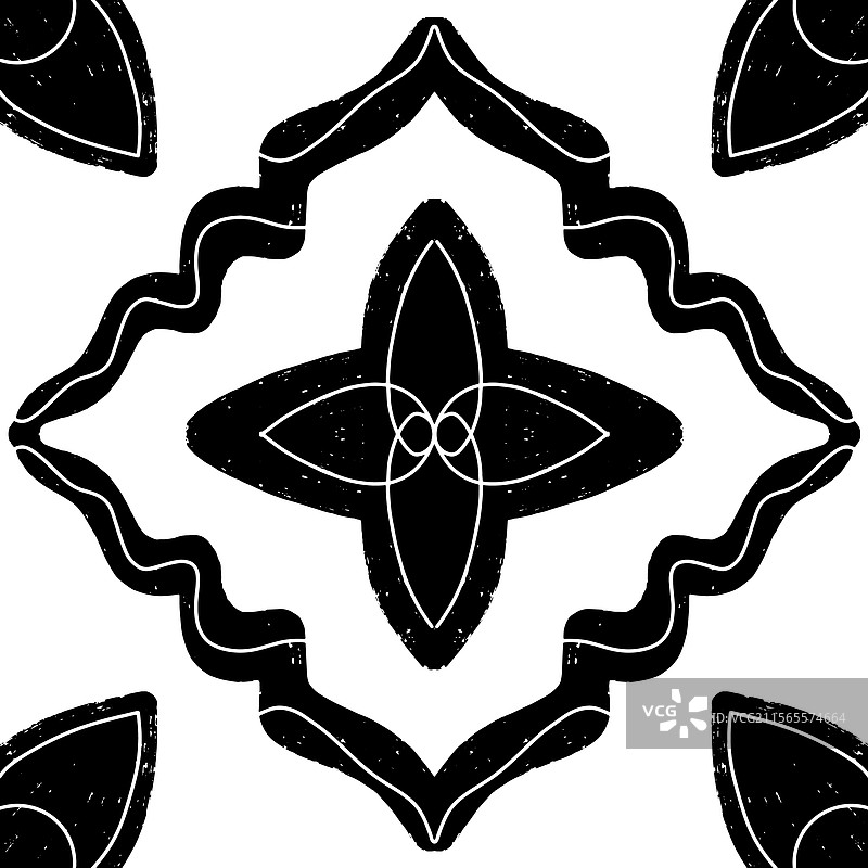 复杂的黑色对称图案图片素材