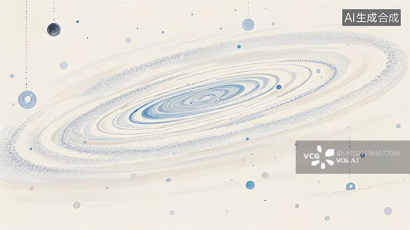 【AI数字艺术】水墨画最大1星系螺旋结构图图片素材