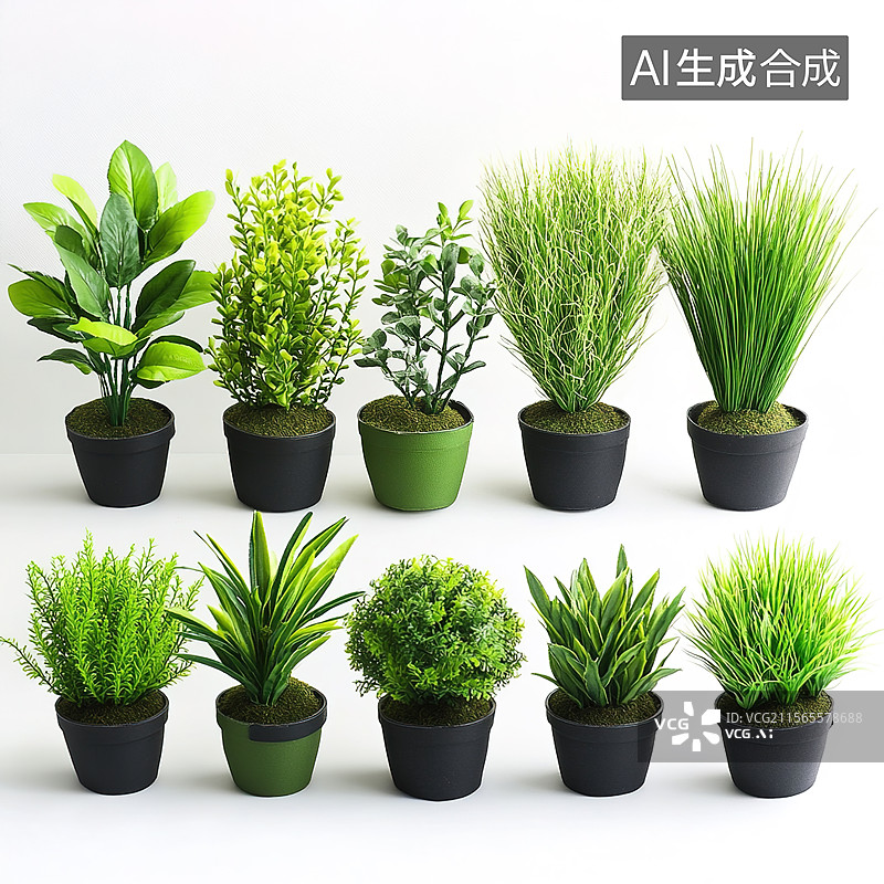 【AI数字艺术】家庭盆栽植物图片素材