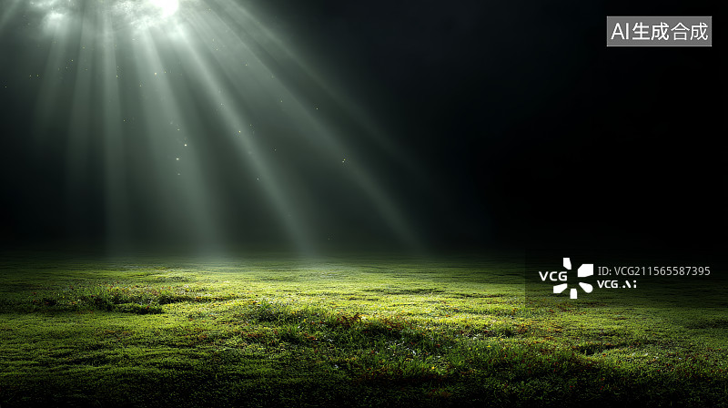 【AI数字艺术】草坪上的光束，背景，抽象概念图片素材