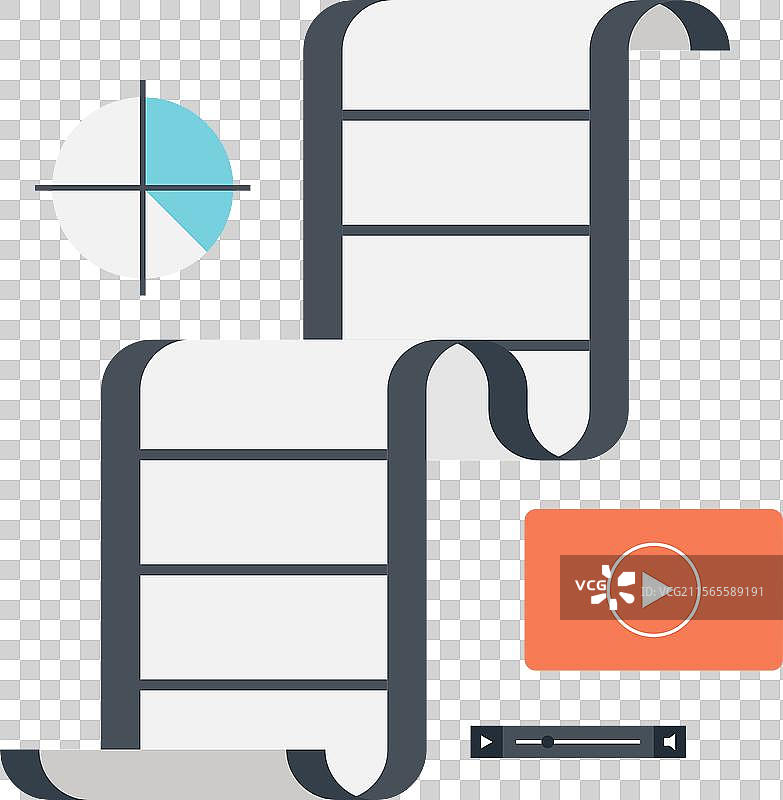 视频制作扁平化网页图标概念图片素材