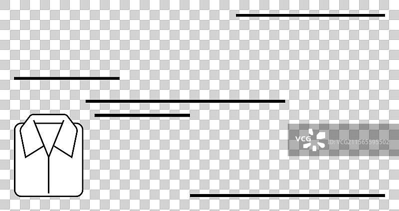 简约风格的翻领衬衫，带有动态横条纹图片素材