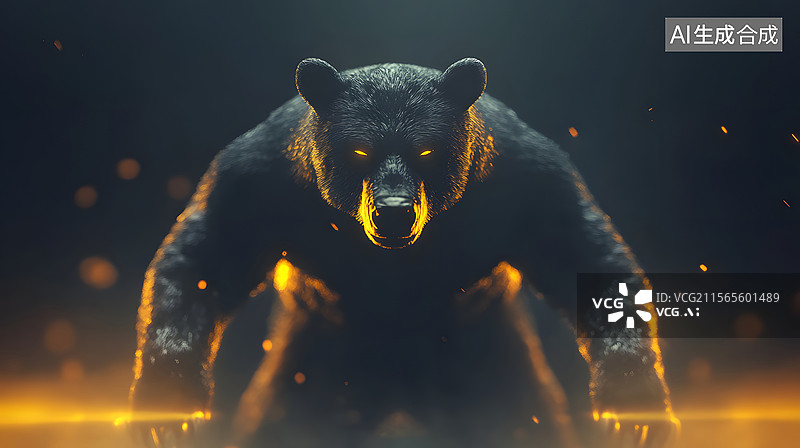 【AI数字艺术】一只熊经济低迷失败图片素材