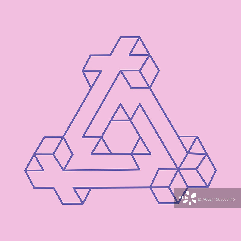 不可能形状的视觉错觉图形图片素材