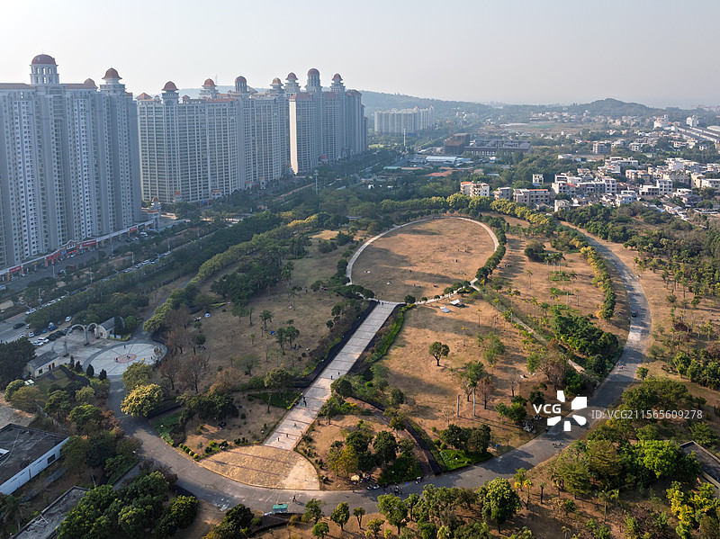 广西北海儿童公园航拍视频图片素材