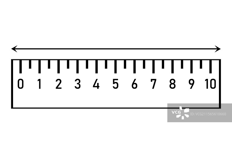 测量尺图标 数字刻度工具 长度图片素材