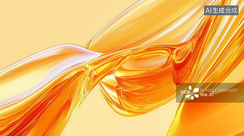 【AI数字艺术】流动的金色光泽艺术纹理图片素材