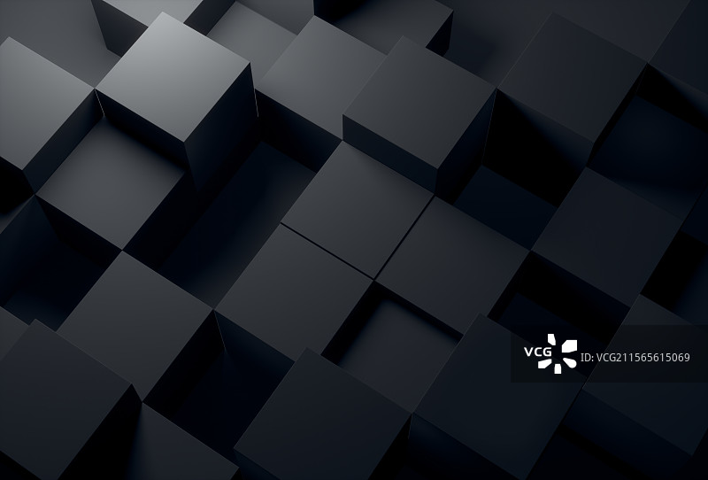 深色阵列排布的错落有致的方块图片素材