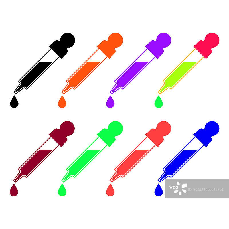 带有一滴液体的移液管滴管图片素材