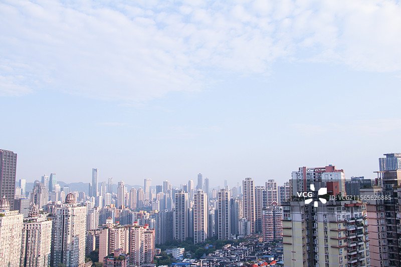 重庆铜元之光城市阳台夜景图片素材